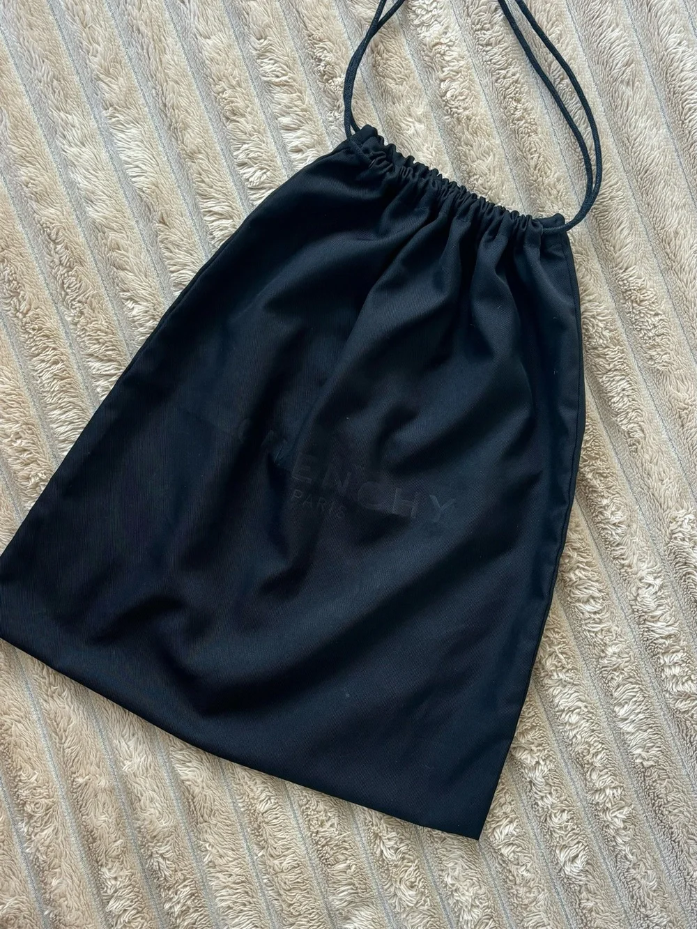 Givenchy Black Embossed Logo Dust Bag
